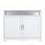 Enceinte de litière pour chat avec 2 portes, fiche cachée et, blanc, pour la détente du chat, l 31,5 po x P 20 po-2058198691