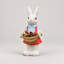 Statue de jardin de lapin avec panier à fleurs
