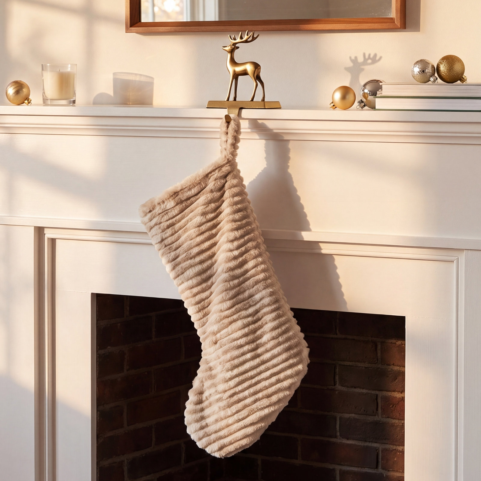 Tinsel Plush Stocking