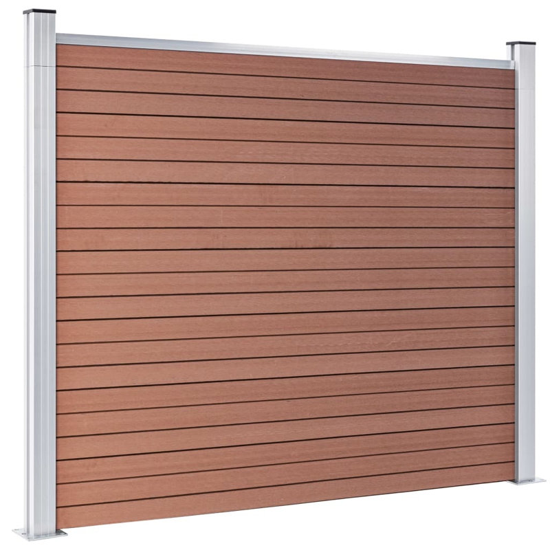 Zap Fence Panel WPC 180x146 cm, Brown