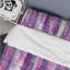 Ensemble de housse de couette transitionnel mauve blanc à fines rayures II-109160770