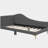 Fabric Couch Bed with Headboard and Armrest, Sturdy Legs-1397455624-1397455625
