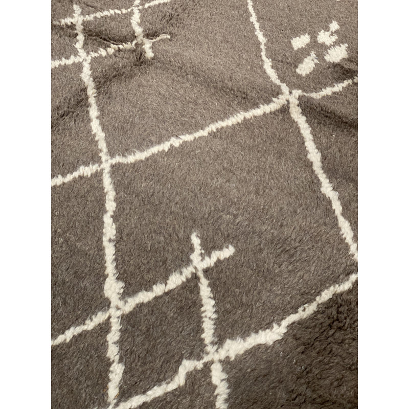 Moroccan Hand Woven Wool Geometric Area Rug