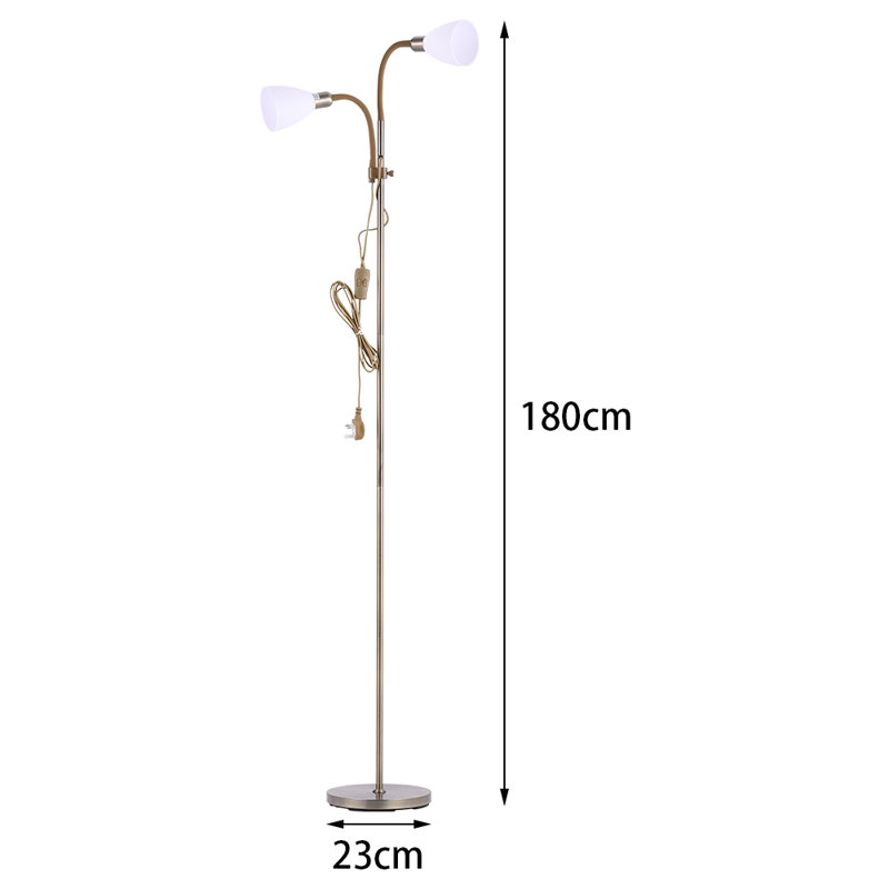 180cm Polished Torchiere Floor Lamp