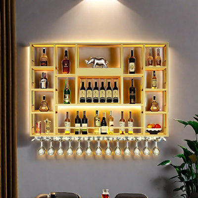 Lacquered Wall Mounted Wine Rack