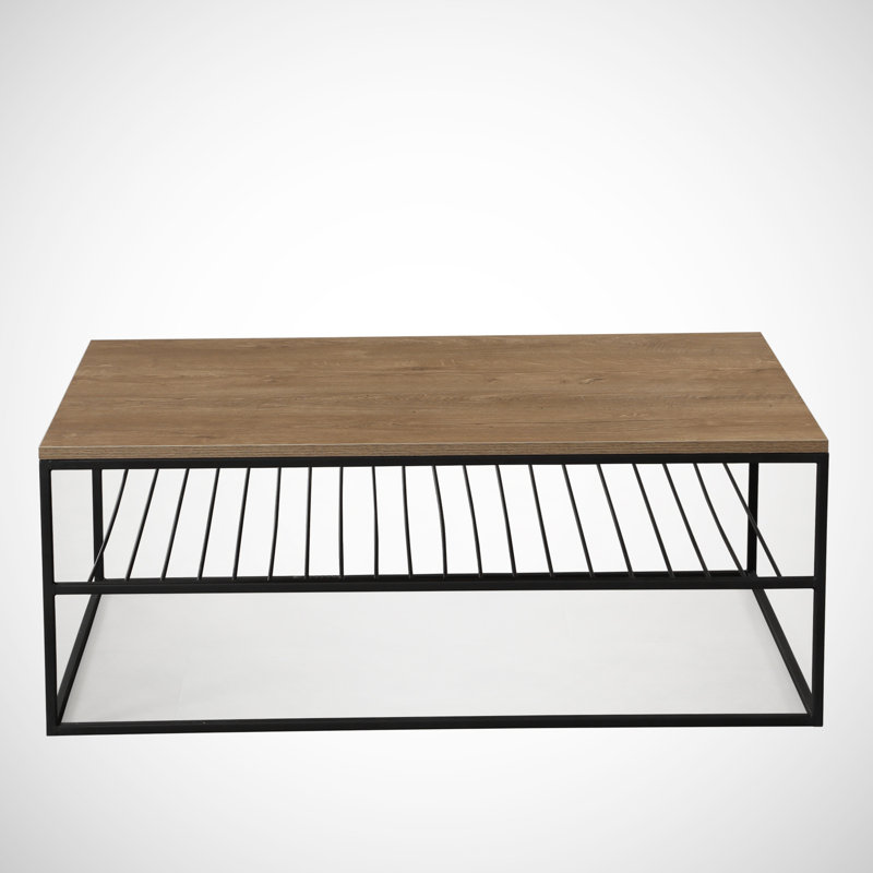 Table basse avec rangement Manuel, Chêne du Caucase