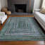 Tapis bleu sarcelle lavable à la machine intérieur / extérieur Xhevrie ACN1725-1002811319