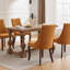 Chaises de salle à manger en rayonne et en lin pour salle à manger-977407093