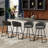 Upholstered Counter Stool With Metal Frame-14802319-14802313
