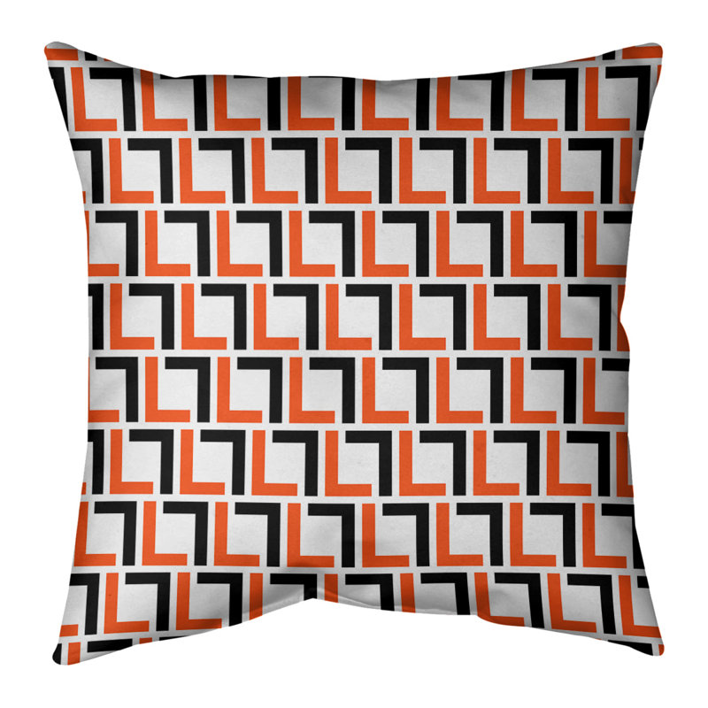 Housse de coussin Cincinnati Football Luxury, Gris / orange / noir, 26 po x 26 po, Croisé en coton