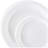 Disposable Plastic Serving Round Plates 7" White
