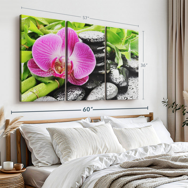«Zen Stones For Spa» sur toile, H 36 po x l 57 po