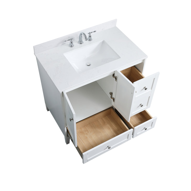Ensemble de meuble-lavabo simple 36 po Selma, Blanc