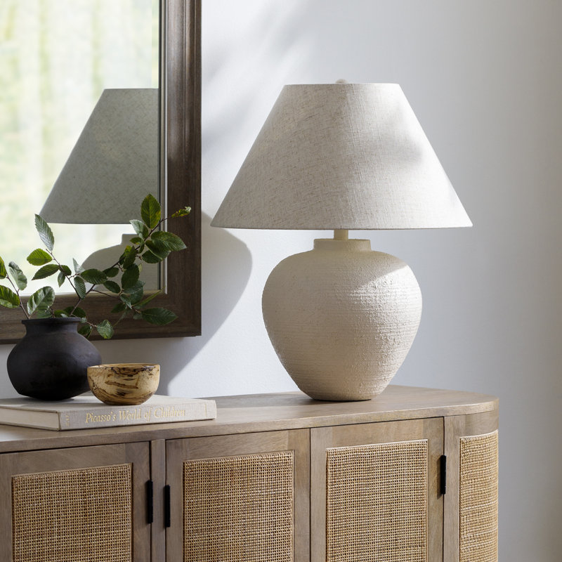 Hive Resin Table Lamp, Cream