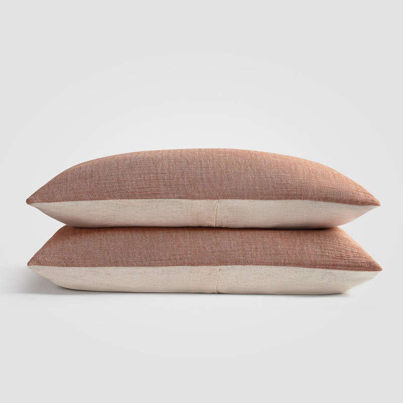 Crinkled Linen Sham Set, King Size