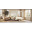 Très grand lit plateforme à baldaquin en bois avec lattes de soutien, beige-1795782068-1795782072