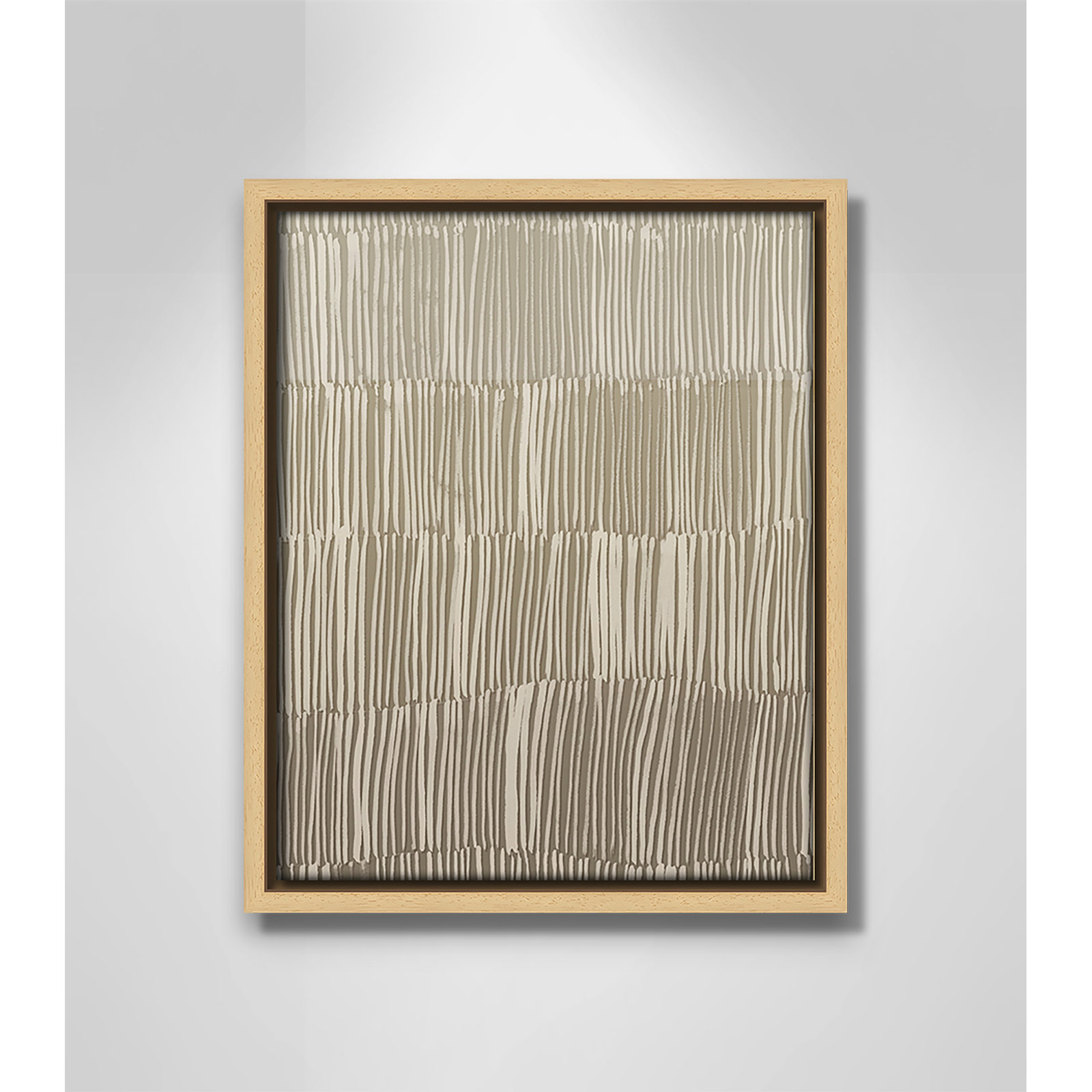 Linear Calm II Print by , 11.5" H x 9.5" W, Natural Floater