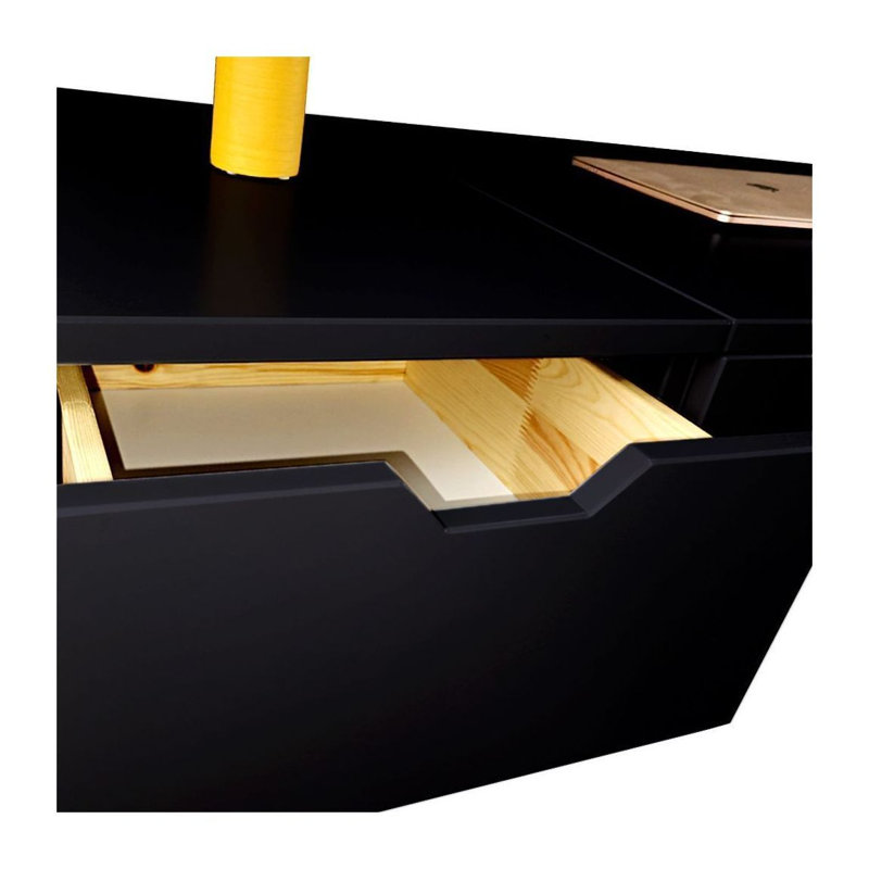 Table basse à 4 pieds avec rangement Lift Top, Noir