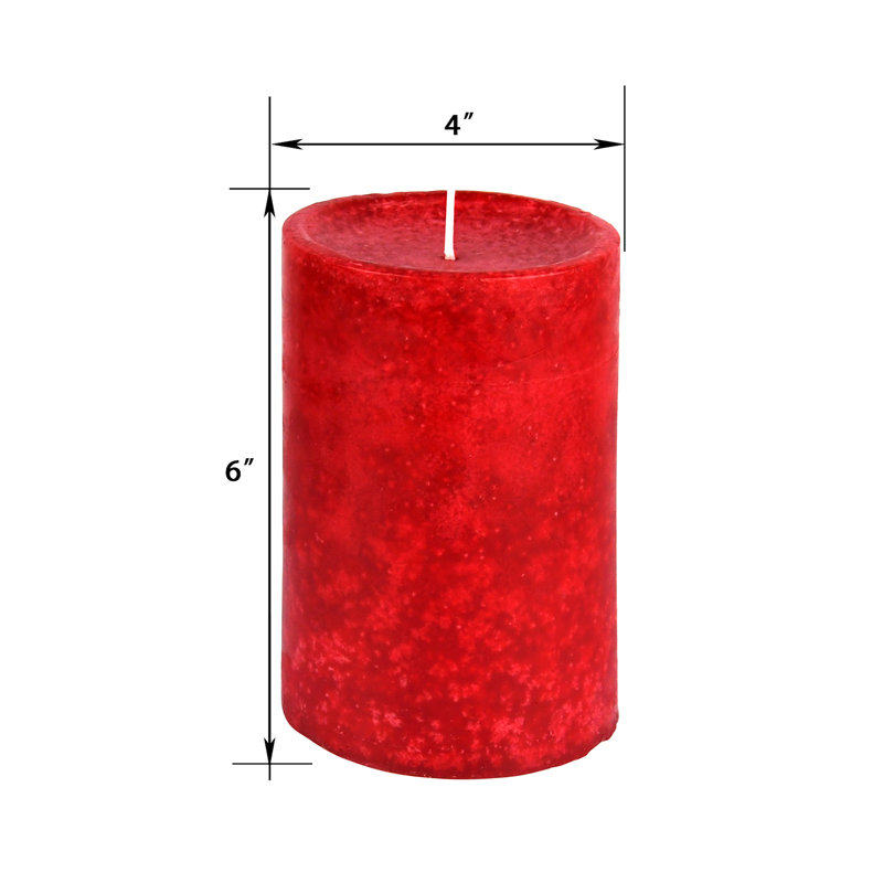 Sld Apple Crisp Scented Pillar Candle, 6" H x 4" W x 4" D, 1