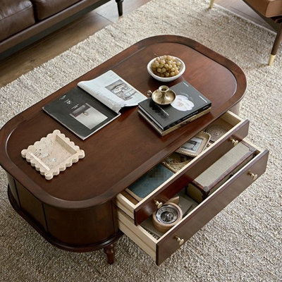 Combination Of American Style TV Stand And Coffee 2 - Piece Living Room Table Set