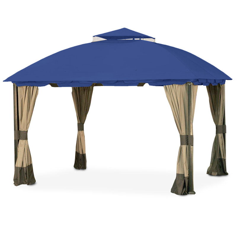 Toile de remplacement pour pavillon de jardin South Hampton, Bleu marine véritable, Tissu Riplock 350