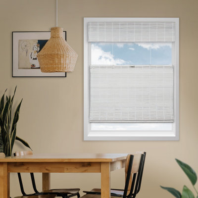Natural Woven Light Filtering Top Down Bottom Up Bamboo Roman Shades
