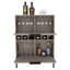 Bar Rowan, six porte-bouteilles encastrés, armoire double porte