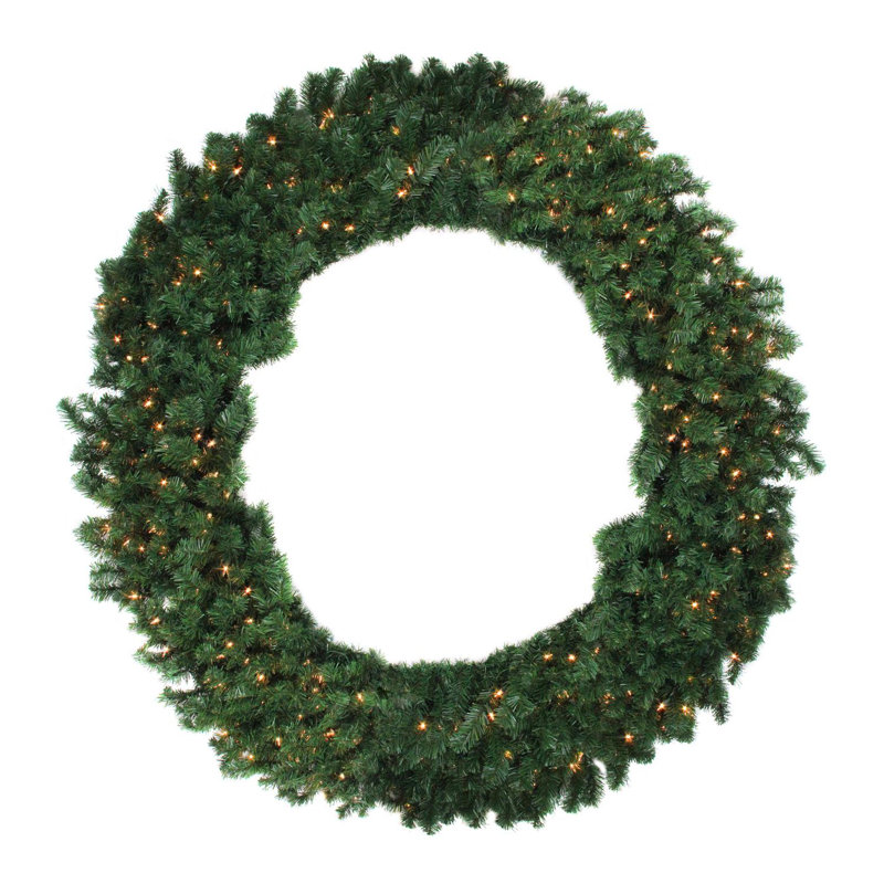 Pre-Lit Deluxe Windsor Pine Artificial Christmas Wreath - 60-Inch Clear Lights