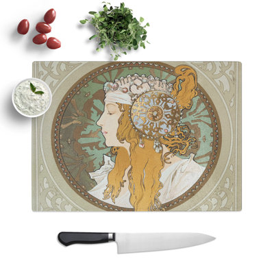 Byzantine by Alphonse Mucha Chopping Board