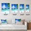 Beautiful Beach With Bright Sun - Beach  Metal Wall Clock-1491731268