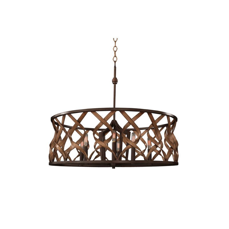 Soho 6 LT Milk Chocolate Chandelier Kalco