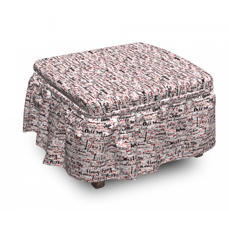 Box Cushion Ottoman Slipcover