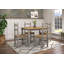 Archibold 4-Person Pine Solid Wood Dining Set, Grey and Antique Wax Finish with plank design table top-630308534