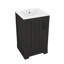 Meuble-lavabo autoportant de 20 pouces, construction en bois massif, porte à fermeture douce, support de rangement et tablette réglable-401012876