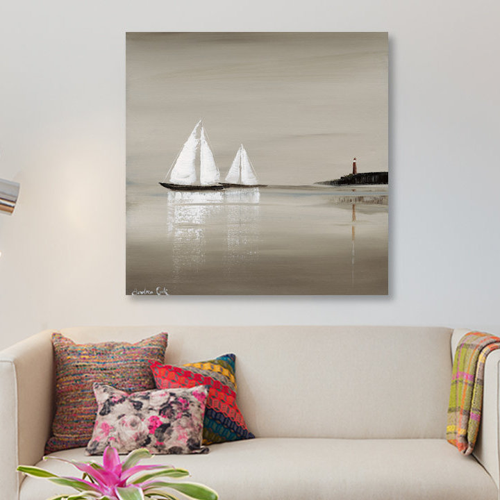 «Sailing I», reproduction sur toile, H 48 po x l 48 po x P 1,5 po, Toile tendue, Pas de tapis