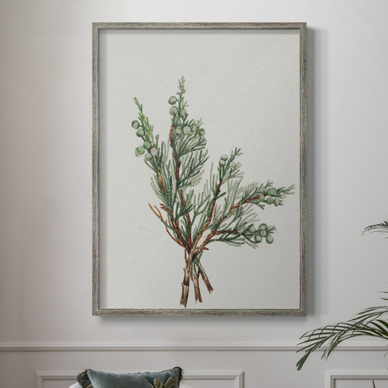 Reproduction florale vintage avec encadrement Cccxliii - bois massif