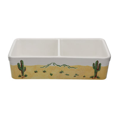 Évier de cuisine à tablier double 32 po x 18 po Farmhaus Desert