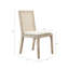Chaise de salle à manger 2 - Structure en bois massif, dossier en canne, siège rembourré avec coussin, outils d'assemblage requis