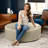 Latitude Run® Candler Round Couch Ottoman – Oversized Giant Coffee Table & Foot Rest, 44”-2129870362