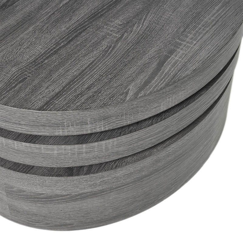 TABLE BASSE MODERNE ROTATIF - Noir mat