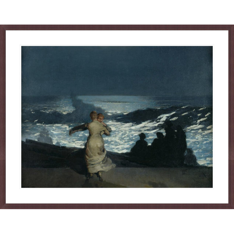 «Summer Night» par Winslow Homer - impression giclée encadrée, H 32,69 po x l 41,5 po