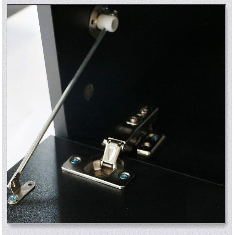 Meuble télé avec lumières DEL, H 17,7 po x L 51,2 po x l 13,8 po, Noir