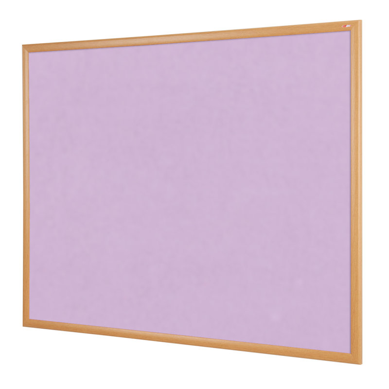 Wall Mounted Bulletin Board, 90cm H x 120cm W, Lilac Loop Nylon