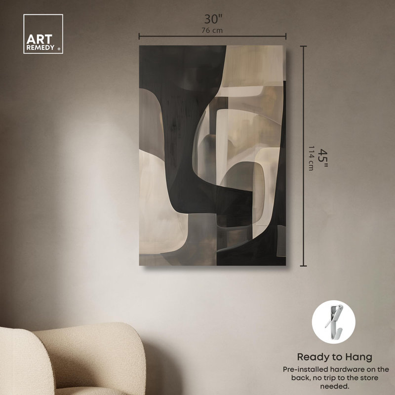 Portal Canvas Modern Neutral Wall Art by Art Remedy, Wrapped Canvas, 45" H x 30" W