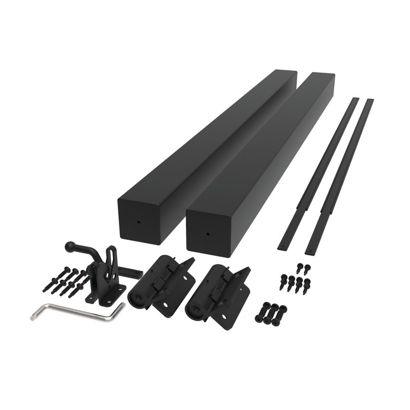 Matte Black Aluminum 36-in Gate Kit with Hardware