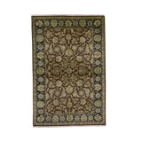 Hand-Knotted High-Quality Red and Black Area Rug