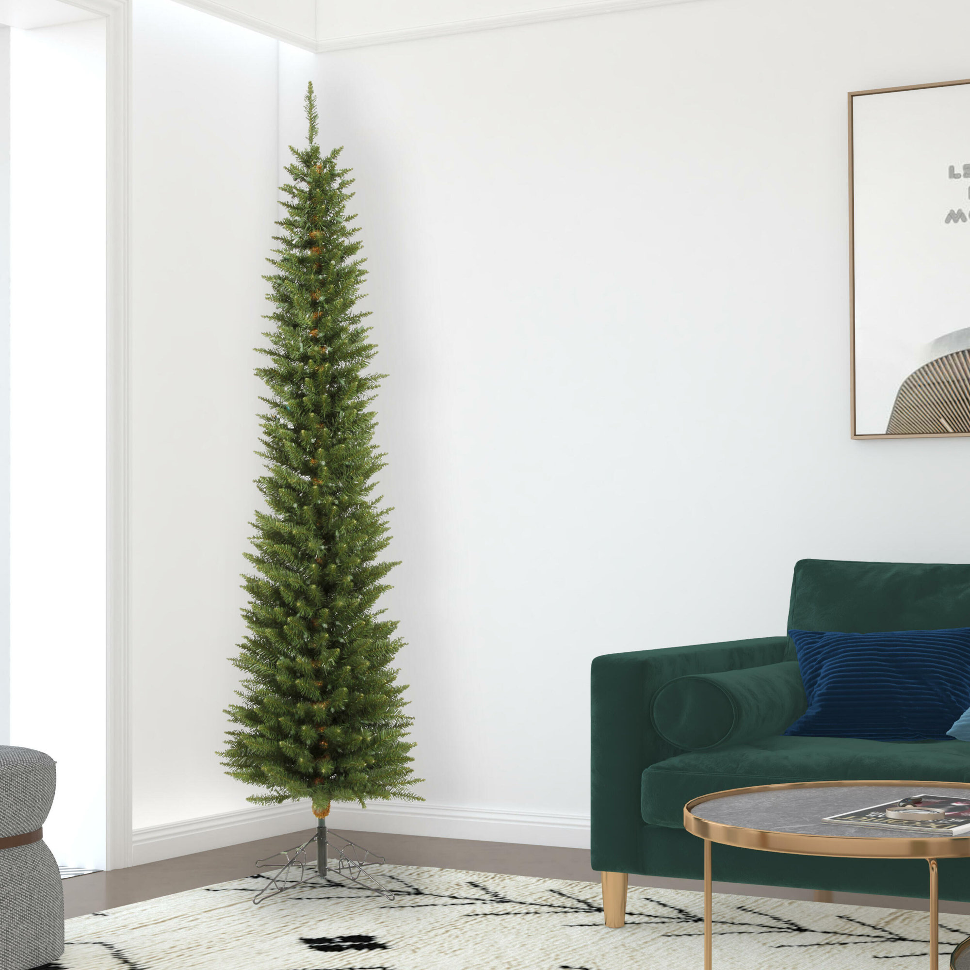 Durham Pole Pine Artificial Christmas Tree, 7.5' H, Unlit