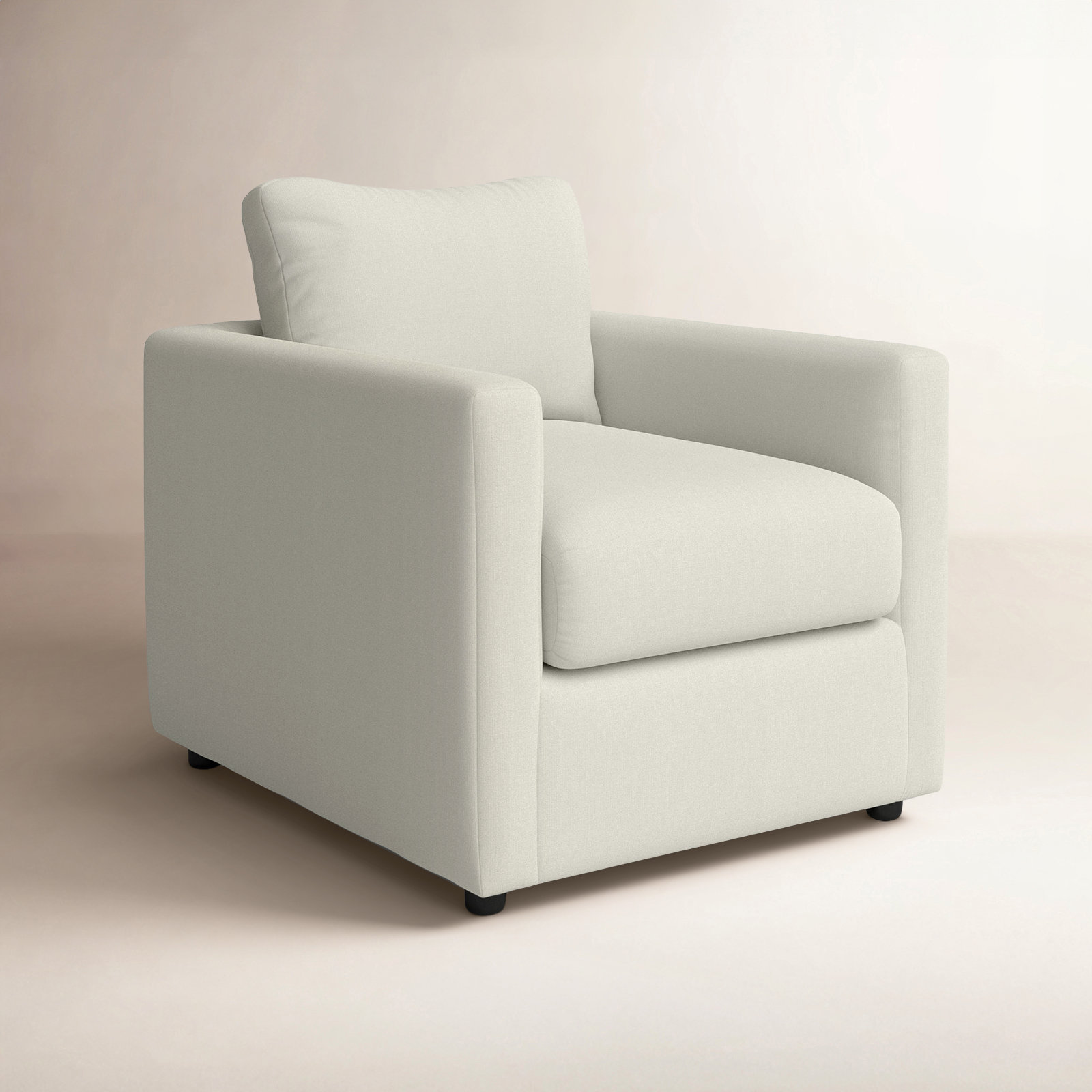 Godwin Upholstered Armchair, Conversation Pearl Basketweave