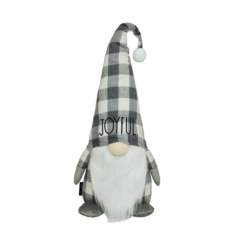 Joyeux père Noël gnome en peluche, Gris