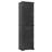 Tall Bathroom Storage Cabinet, Freestanding Storage Cabinet With Two Different Size Doors And Adjustable Shelf, Door Shelve Design, MDF Board With Painted Finish, Black-1050228132